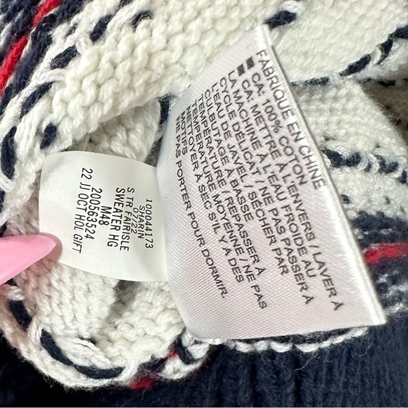 Janie and Jack Fairisle sweater with hearts size 12 - 18M - Picture 7 of 8